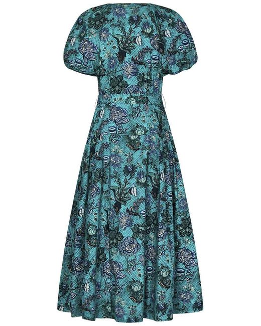 Ulla Johnson Blue Carina Midi Dress
