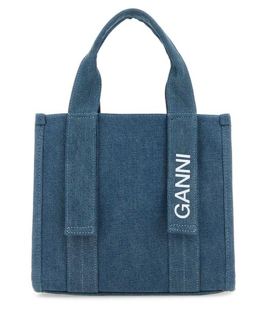 Ganni Blue Handbags