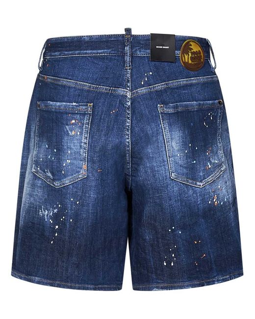 DSquared² Blue Medium Coral Springs Wash Boxer Shorts for men