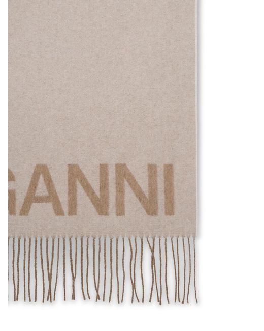 Ganni Natural Scarves