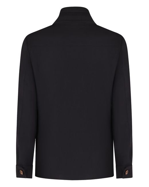 Moorer Black Techno Fabric Padded Jacket for men