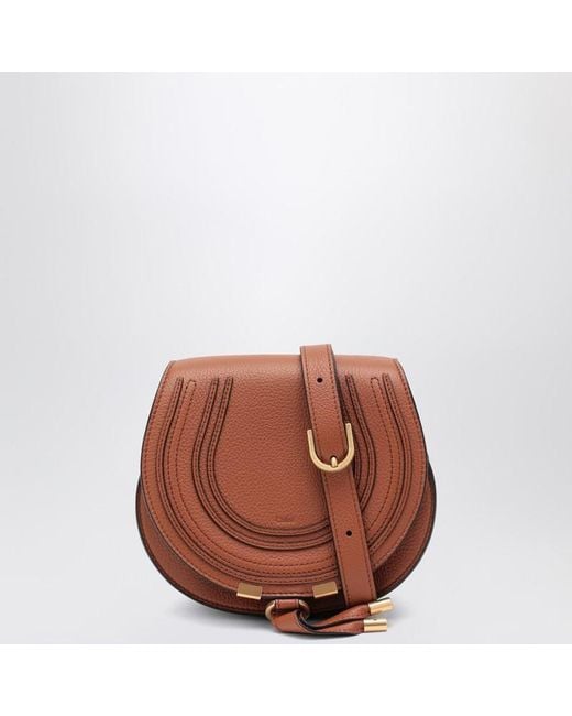 Chloé Brown Chloã Marcie Small Leather Saddle Bag