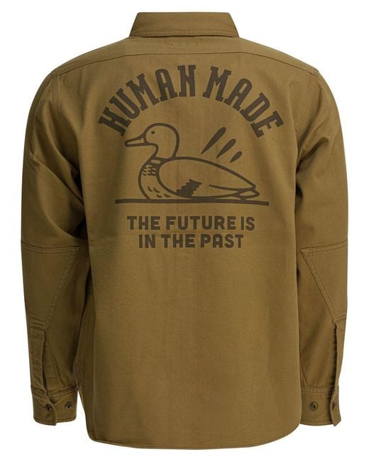 Human Made Green "work" Overshirt Jacket for men