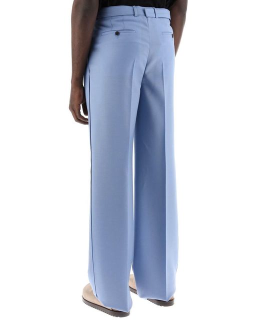 Lanvin Blue Tailored Wide-leg Trousers for men