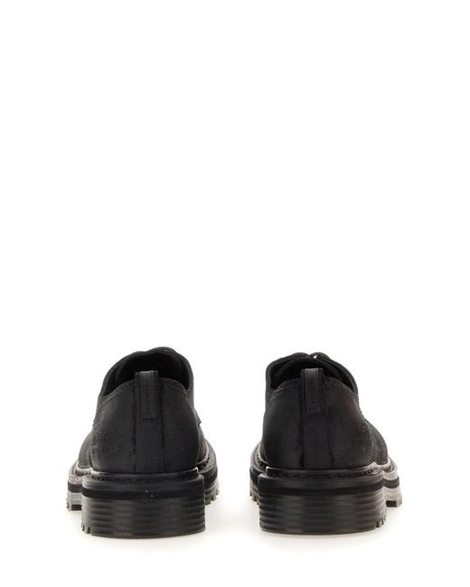 Premiata Black Textured Derby Shoes for men