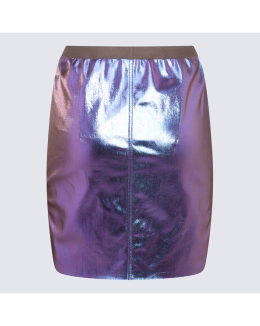 Rick Owens Purple And Cotton Blend Diana Skirt