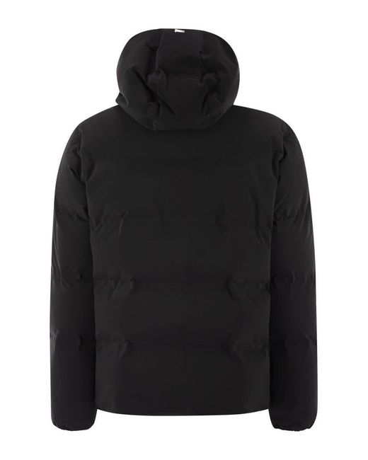 Herno Black New Impact Down Jacket With Hood for men