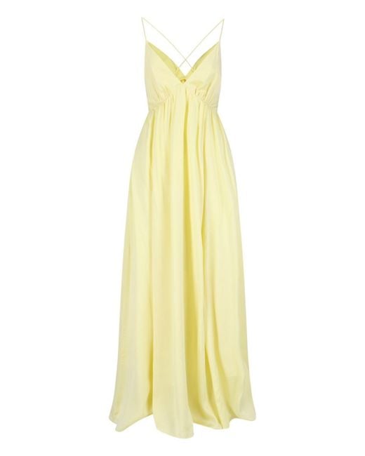 Zimmermann Yellow Crossed Maxi Dress