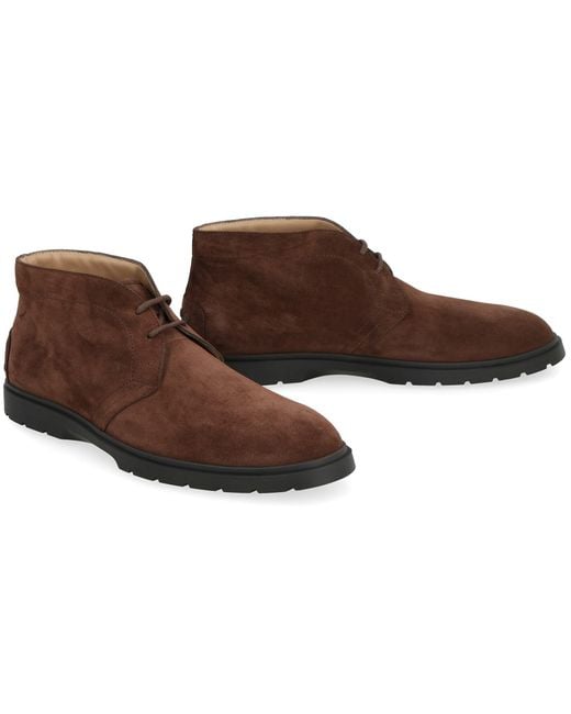 Tod's Brown Suede Desert-boots for men