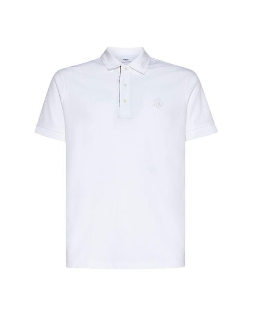 Burberry White T-shirts And Polos for men