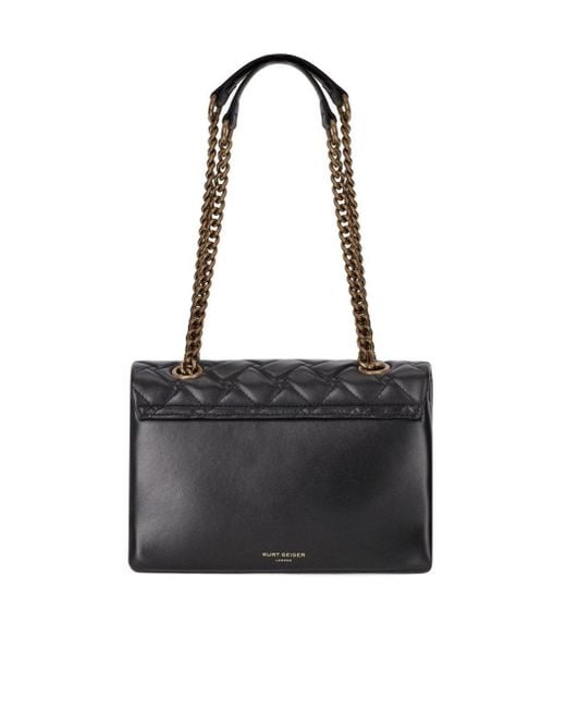 Kurt Geiger Black Kensington X Shoulder Bag