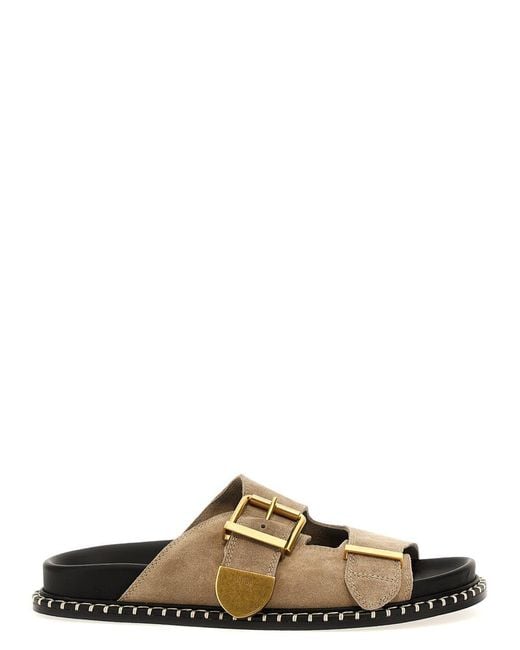 Chloé Brown Rebecca Flat Sandals