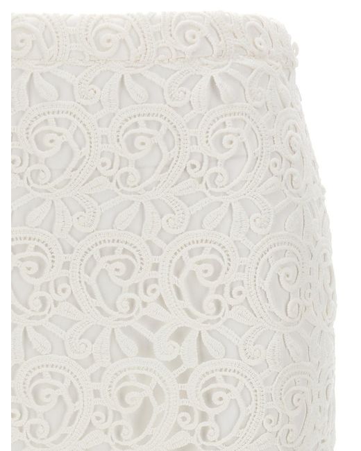 Burberry White Lace Skirt Skirts