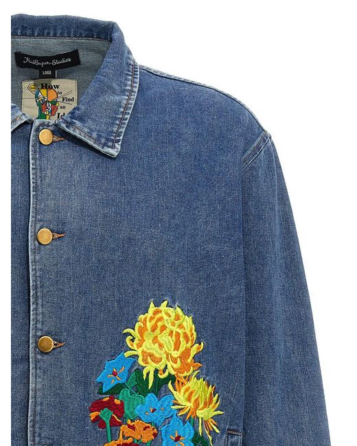 Kidsuper Blue 'Flower Pots' Jacket for men