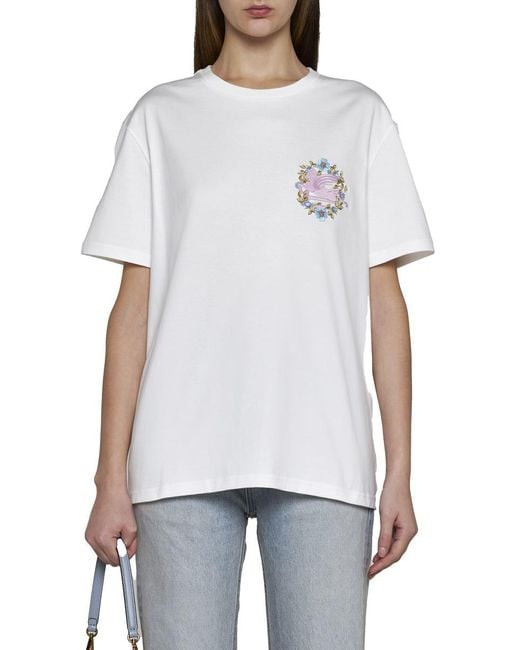 Etro White T-shirts And Polos