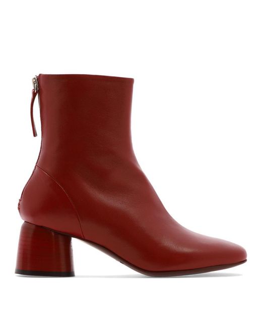 Halmanera Red "Caren" Ankle Boots