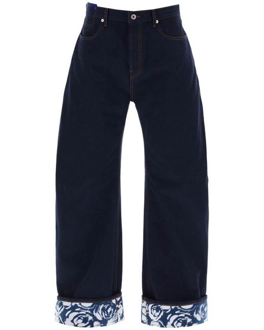 Burberry Blue Japanese Denim Baggy Jeans In for men