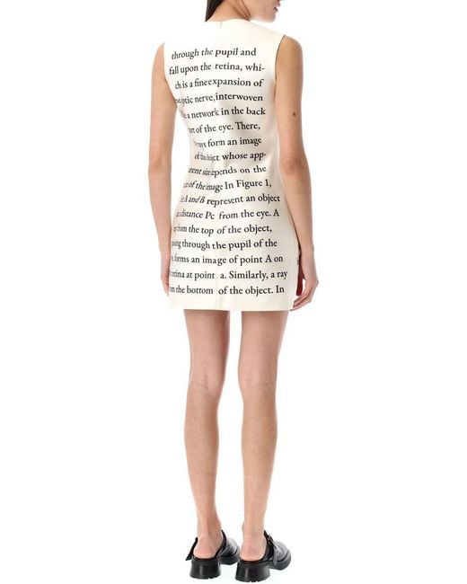 J.W. Anderson White Text' Print Mini Shift Dress