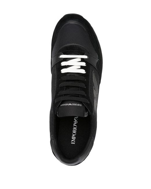 Emporio Armani Black Logo Sneakers for men