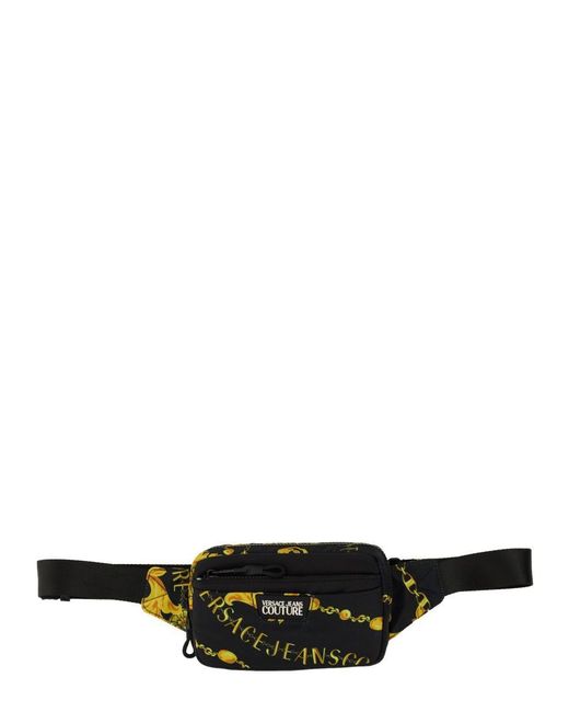 Versace Black "chain Couture" Pouch for men