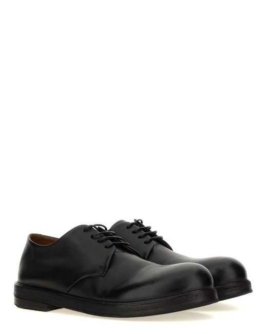 Marsèll Black Lace-Up Pumpkin Wedge for men