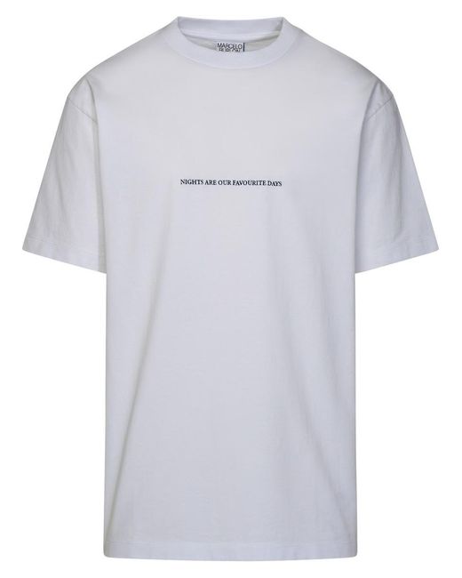 Marcelo Burlon White 'Party Quote' Cotton T-Shirt for men