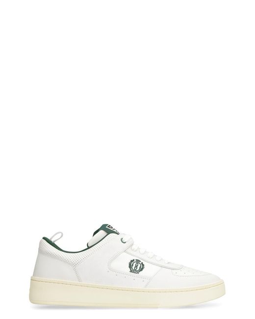 Bally White Riweira Leather Low-Top Sneakers for men