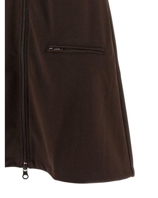 Courreges Brown 'Interlock Tracksuit Mini' Dress