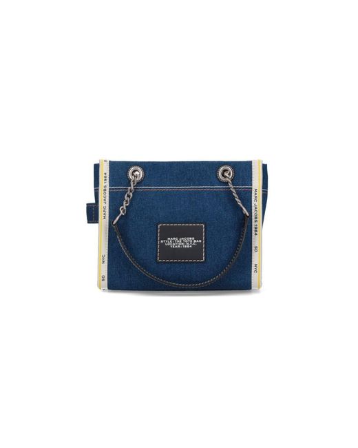 Marc Jacobs Blue 'The Denim Chain' Small Tote Bag