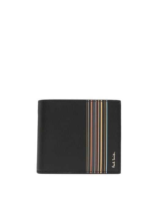 Paul Smith Black Logo-Plaque Leather Wallet for men