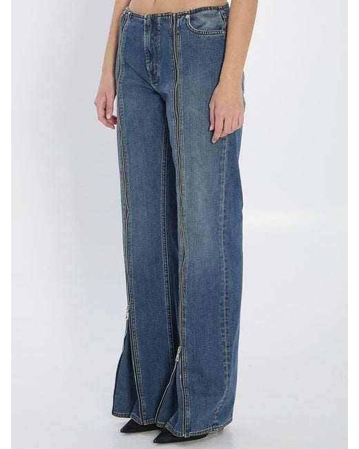 Jean Paul Gaultier Blue Denim Front Zipped Trousers