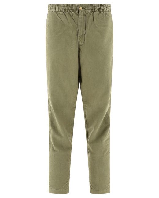 Polo Ralph Lauren Green Trousers With Drawstring for men