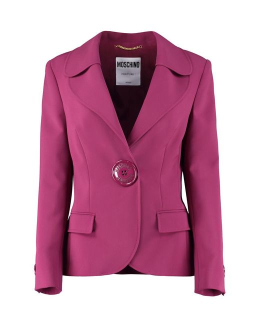 Moschino Pink Single-breasted One Button Jacket