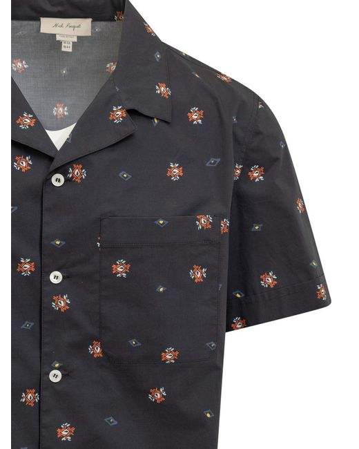 Nick Fouquet Black Shirt With Pattern for men