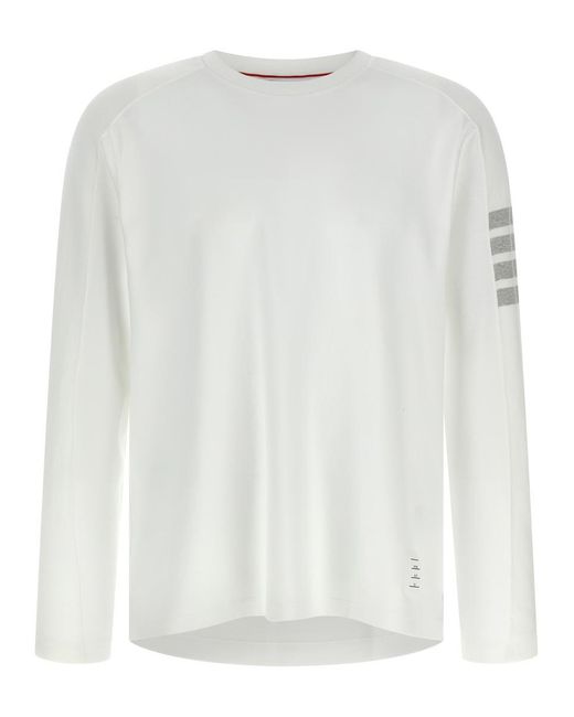 Thom Browne White '4Bar' T-Shirt for men