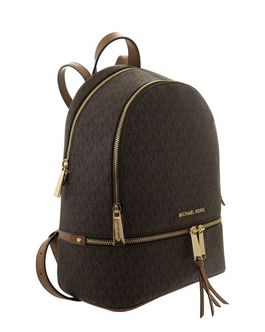 Michael Kors Brown Rhea - Medium Backpack With Logo