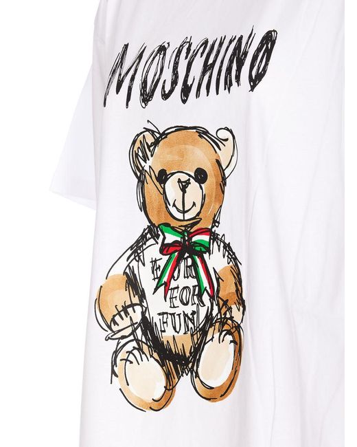 Moschino White T-shirts And Polos