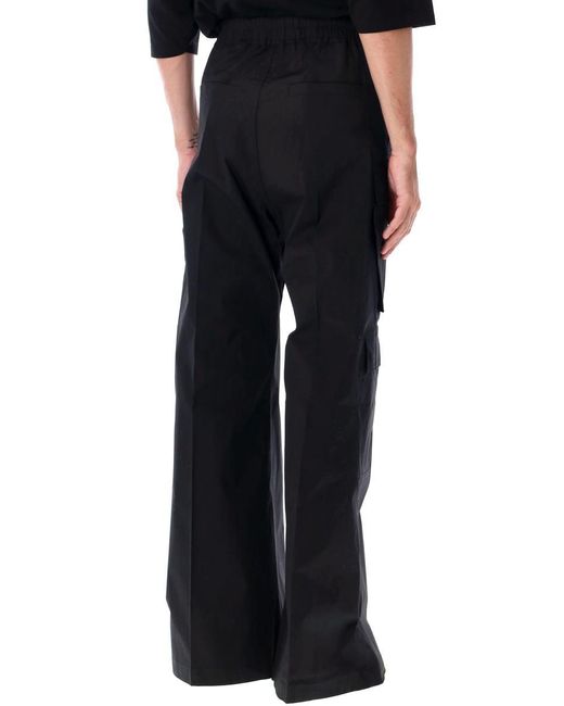 Rick Owens Black Cargobelas Heavy Cotton Poplin Pant for men