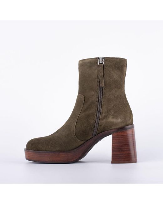 Angel Alarcon Brown Olive Suede Ankle Boot