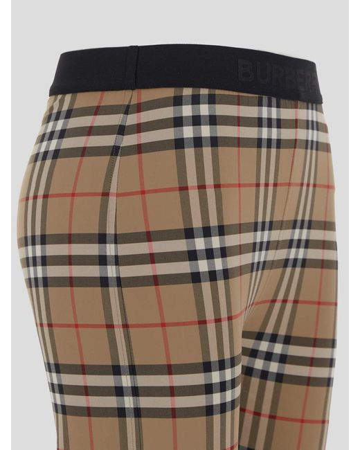 Burberry Natural Check Stretch Jersey Leggings