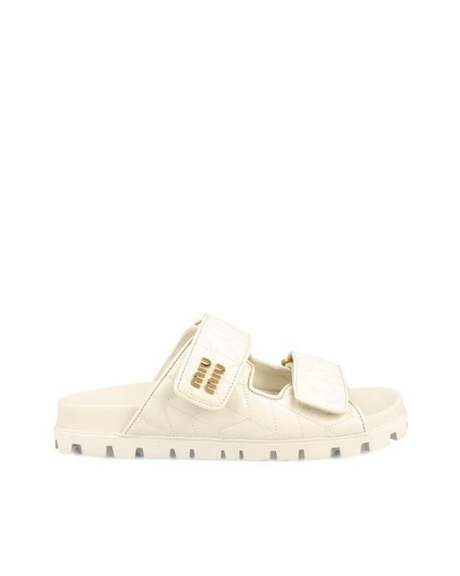 Miu Miu Natural Sandals