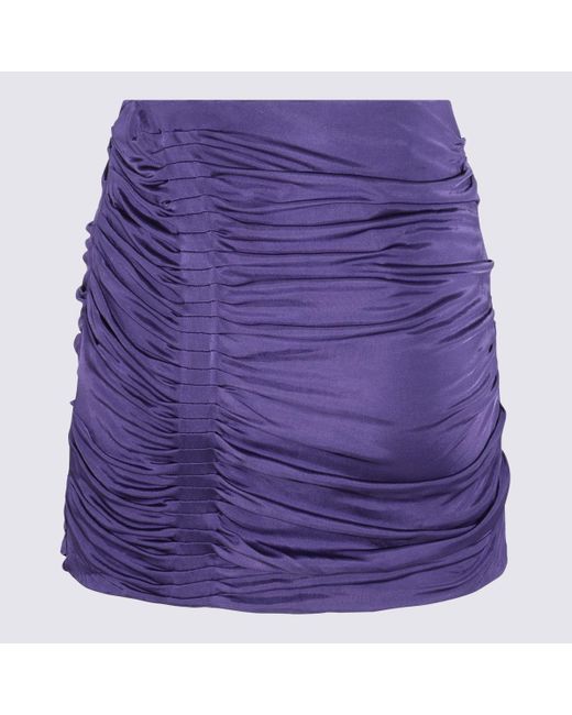 GAUGE81 Purple Viscose Mini Skirt