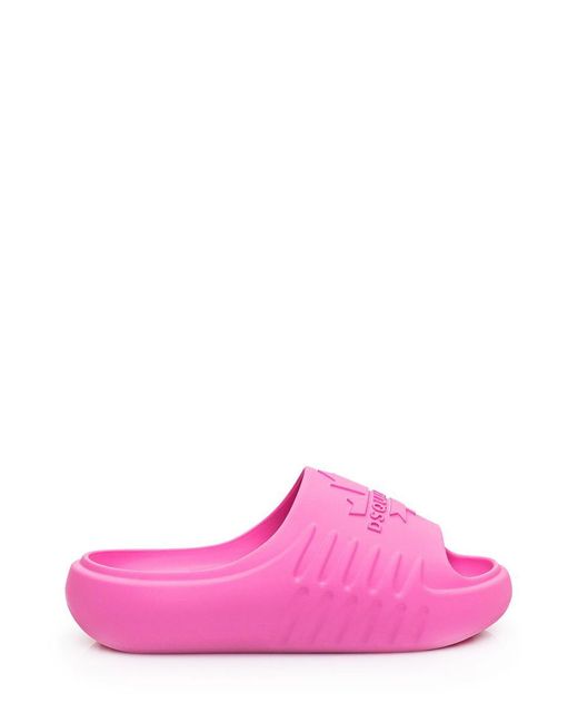DSquared² Pink Slides With Logo