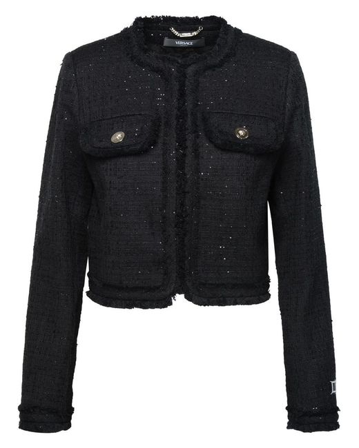 Versace Black Cotton Blend Jacket