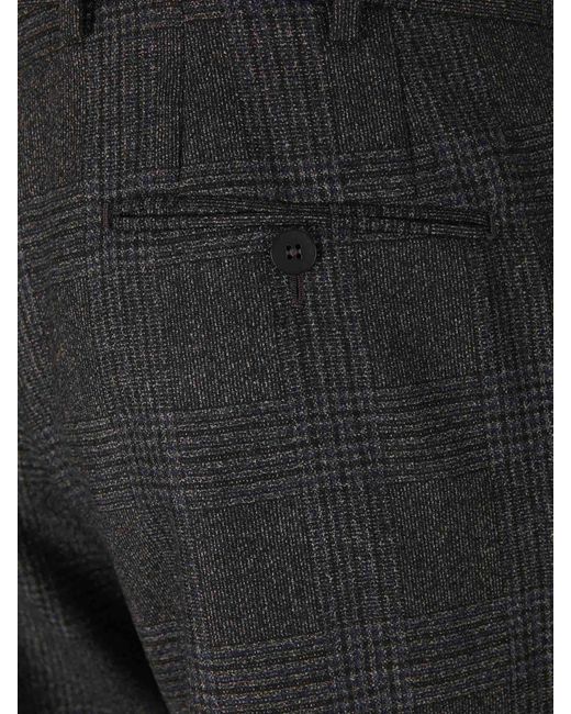 Isaia Black Check Motif Suit for men