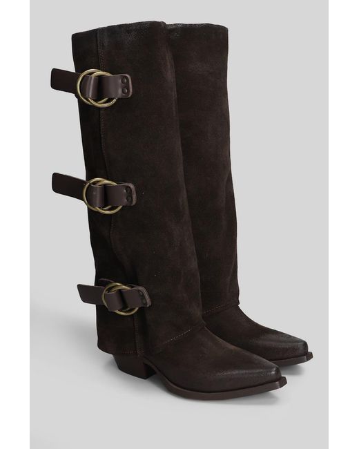 METISSE Black Texan Boots
