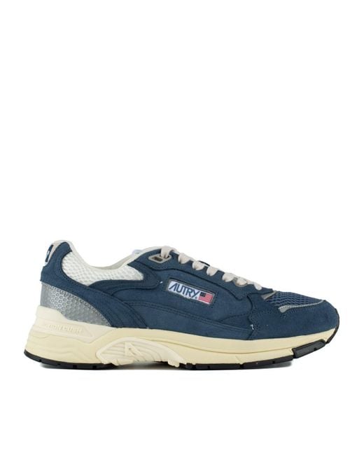 Autry Blue Ensign And Mesh And Suede Hyperway Sneakers for men