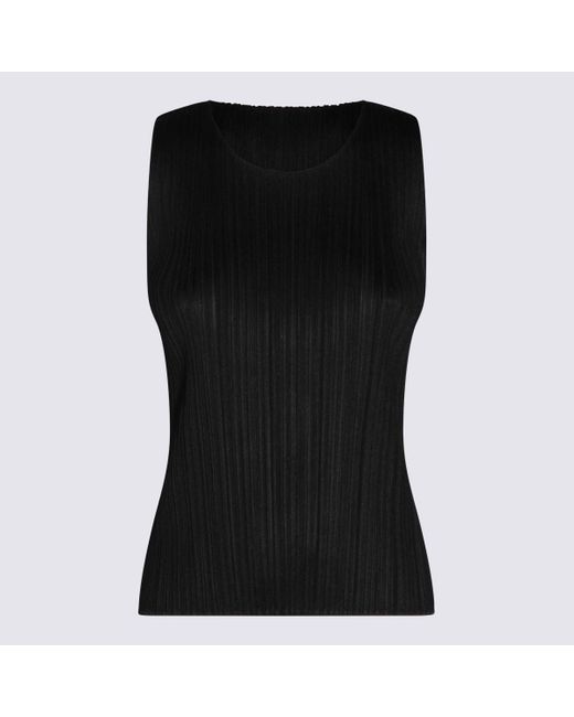 Pleats Please Issey Miyake Black Top Nero