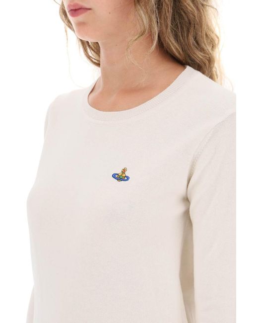Vivienne Westwood White Embroidered Logo Pullover