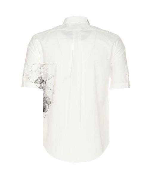 Alexander McQueen White Printed Shirt, for men